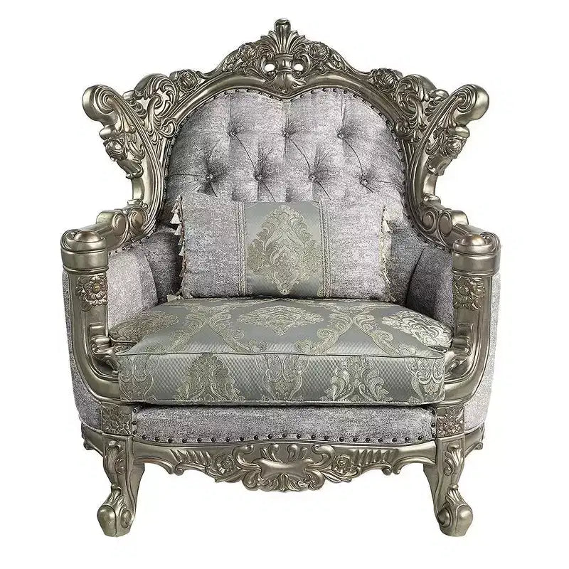 Fauteuil d'appoint Miliani de 44,5 po en tissu/fini bronze antique - Acme Furniture