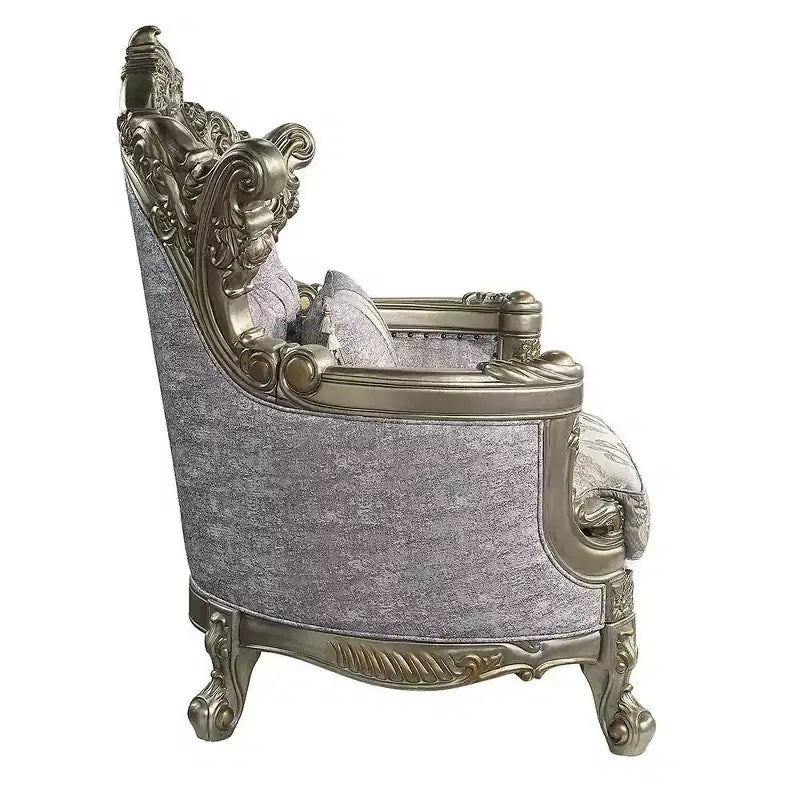 Fauteuil d'appoint Miliani de 44,5 po en tissu/fini bronze antique - Acme Furniture
