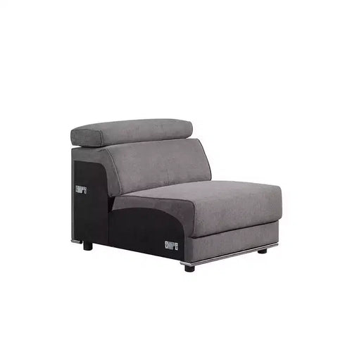 Acme Furniture Alwin Accent Chair Dark Gray Fabric