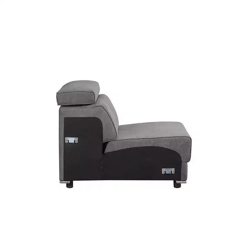 Fauteuil d'appoint Alwin Acme Furniture en tissu gris foncé