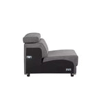 Fauteuil d'appoint Alwin Acme Furniture en tissu gris foncé