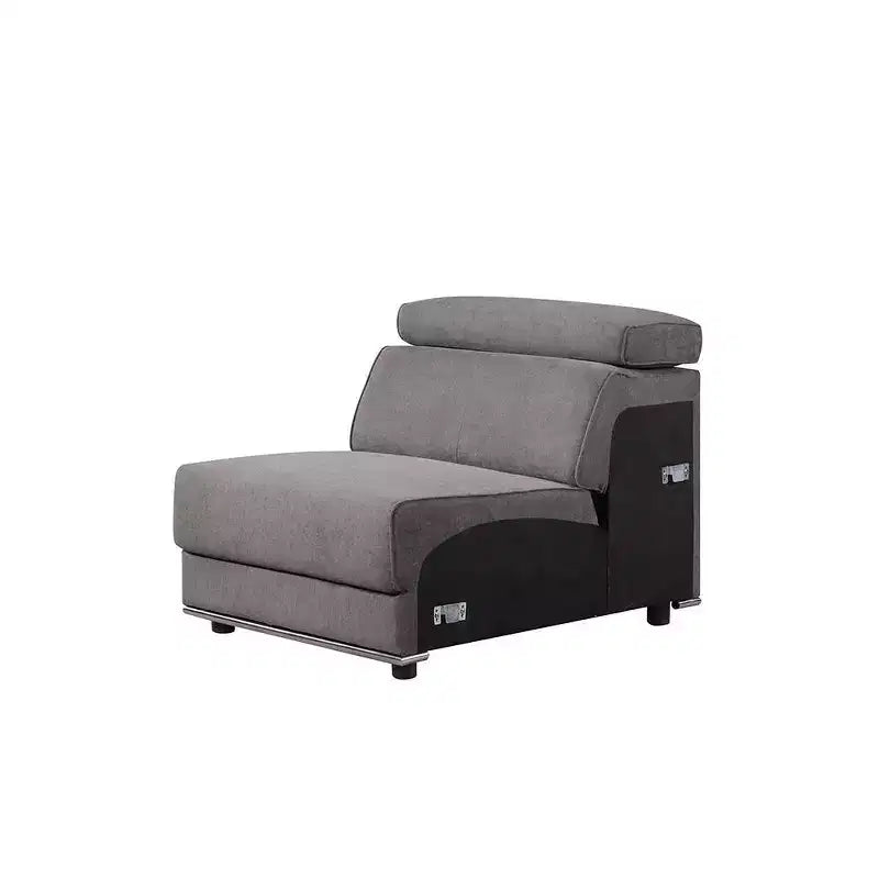 Fauteuil d'appoint Alwin Acme Furniture en tissu gris foncé
