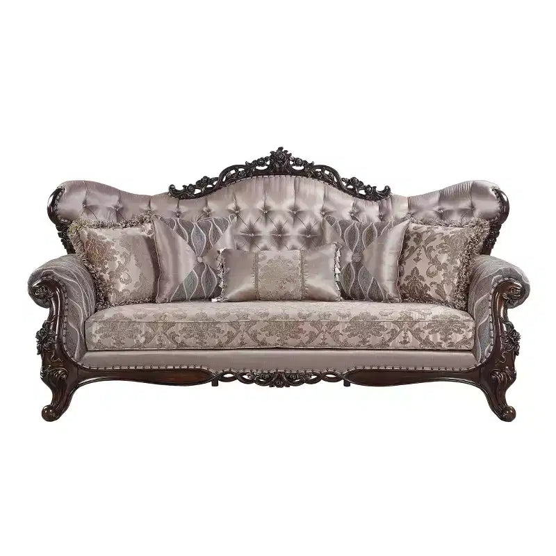 Canapé Benbek 92 po en tissu et finition chêne antique – Acme Furniture