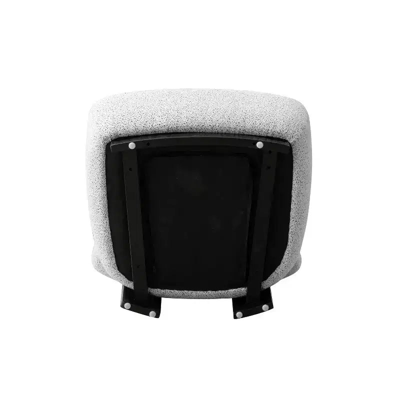 Fauteuil d'appoint moderne Manhattan Comfort Bartow en tissu tissé, couleur ivoire/noir