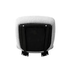 Fauteuil d'appoint moderne Manhattan Comfort Bartow en tissu tissé, couleur ivoire/noir
