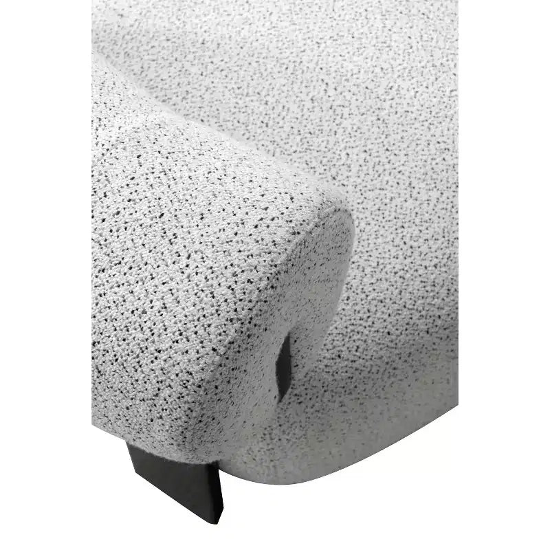 Fauteuil d'appoint moderne Manhattan Comfort Bartow en tissu tissé, couleur ivoire/noir