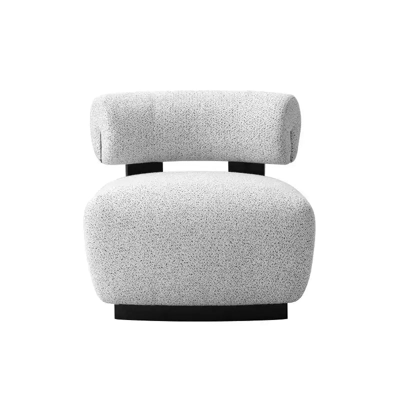 Fauteuil d'appoint moderne Manhattan Comfort Bartow en tissu tissé, couleur ivoire/noir