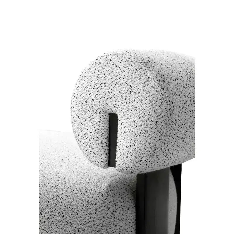 Fauteuil d'appoint moderne Manhattan Comfort Bartow en tissu tissé, couleur ivoire/noir