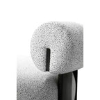 Fauteuil d'appoint moderne Manhattan Comfort Bartow en tissu tissé, couleur ivoire/noir
