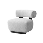 Fauteuil d'appoint moderne Manhattan Comfort Bartow en tissu tissé, couleur ivoire/noir