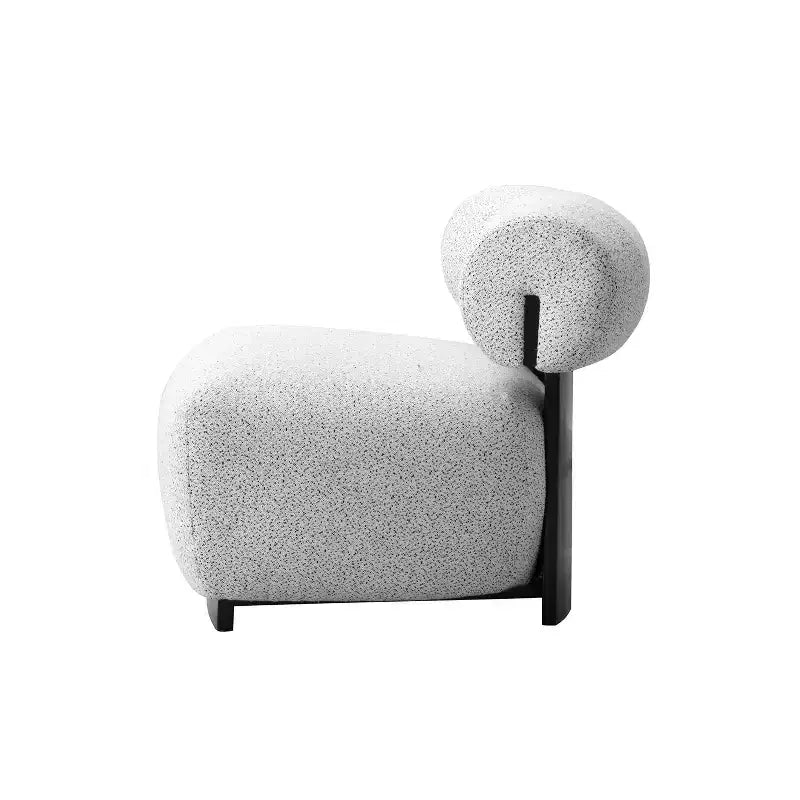 Fauteuil d'appoint moderne Manhattan Comfort Bartow en tissu tissé, couleur ivoire/noir