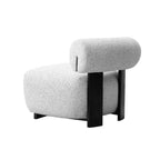 Fauteuil d'appoint moderne Manhattan Comfort Bartow en tissu tissé, couleur ivoire/noir
