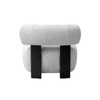 Fauteuil d'appoint moderne Manhattan Comfort Bartow en tissu tissé, couleur ivoire/noir