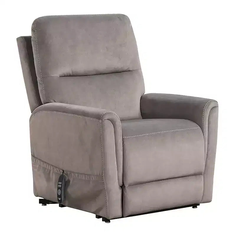 MAISON : Fauteuil inclinable et releveur électrique en flanelle Nightfall avec chauffage et massage Gris