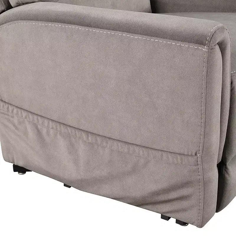 MAISON : Fauteuil inclinable et releveur électrique en flanelle Nightfall avec chauffage et massage Gris