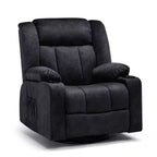 COMHOMA Massage Power Recliner Chair Heated Rocker 360 Swiveling Sofa Black