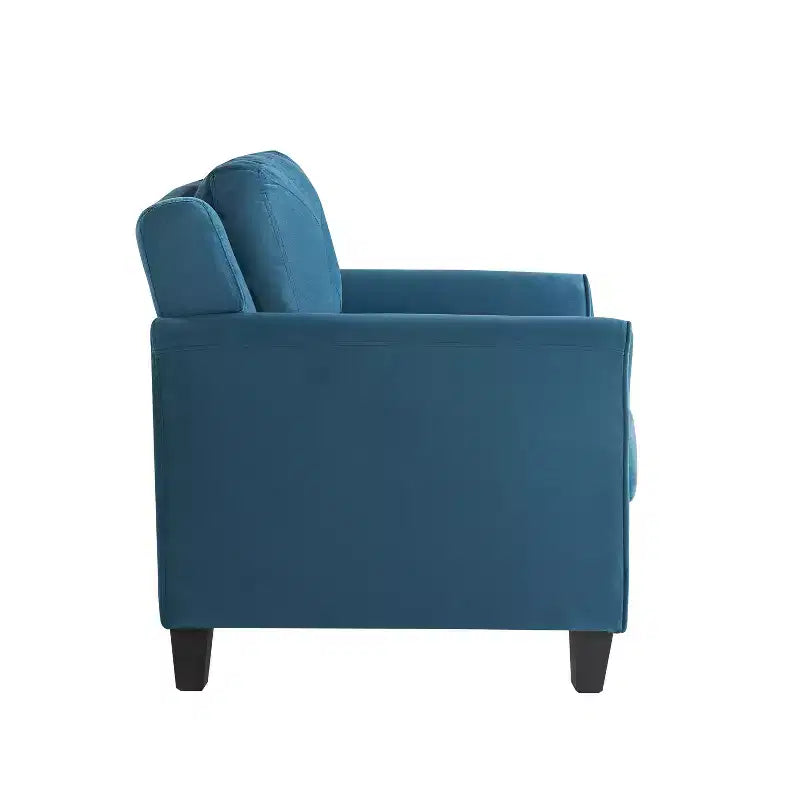 Lifestyle Solutions Fauteuil Harper en Velours Bleu