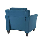 Lifestyle Solutions Fauteuil Harper en Velours Bleu