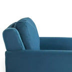 Lifestyle Solutions Fauteuil Harper en Velours Bleu