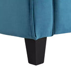 Lifestyle Solutions Fauteuil Harper en Velours Bleu