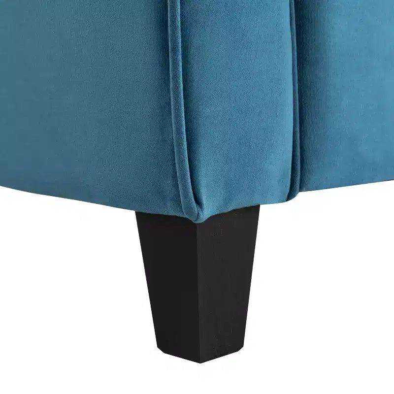 Lifestyle Solutions Fauteuil Harper en Velours Bleu