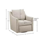 Fauteuil pivotant Martha Stewart Christian, naturel