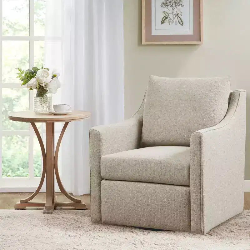 Fauteuil pivotant Martha Stewart Christian, naturel