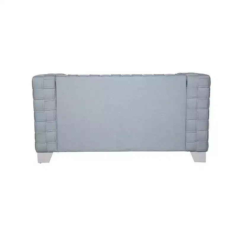 Canapé Saree Acme Furniture 63" en chenille sarcelle claire/finition blanche