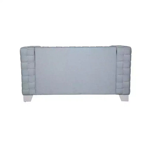 Canapé Saree Acme Furniture 63" en chenille sarcelle claire/finition blanche