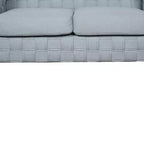 Canapé Saree Acme Furniture 63" en chenille sarcelle claire/finition blanche