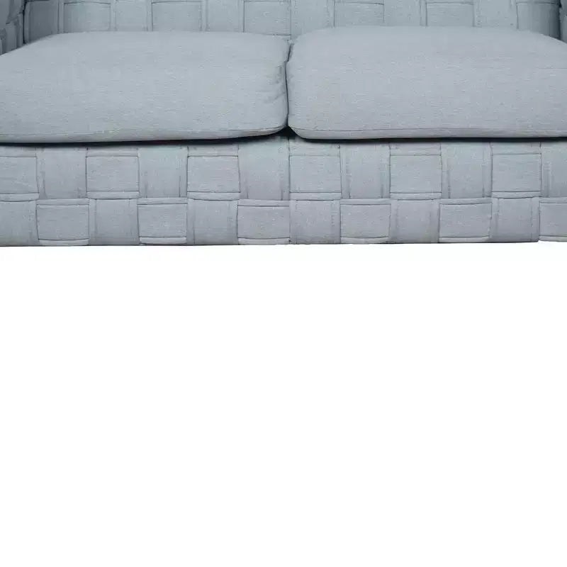 Canapé Saree Acme Furniture 63" en chenille sarcelle claire/finition blanche
