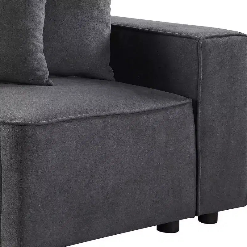 Fauteuil d'appoint rembourré de 71 cm en tissu gris Silvester - Acme Furniture : Structure en bois, aucun assemblage requis