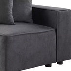 Fauteuil d'appoint rembourré de 71 cm en tissu gris Silvester - Acme Furniture : Structure en bois, aucun assemblage requis