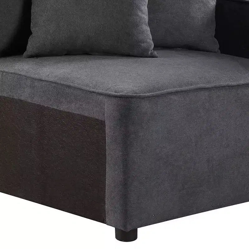 Fauteuil d'appoint rembourré de 71 cm en tissu gris Silvester - Acme Furniture : Structure en bois, aucun assemblage requis