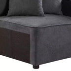 Fauteuil d'appoint rembourré de 71 cm en tissu gris Silvester - Acme Furniture : Structure en bois, aucun assemblage requis