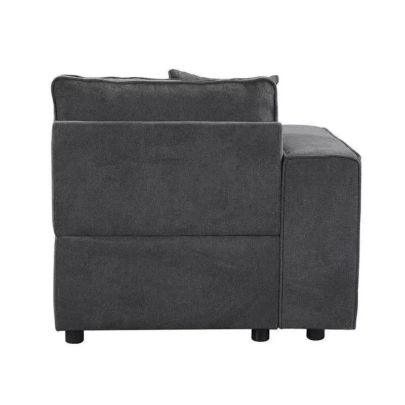 Fauteuil d'appoint rembourré de 71 cm en tissu gris Silvester - Acme Furniture : Structure en bois, aucun assemblage requis
