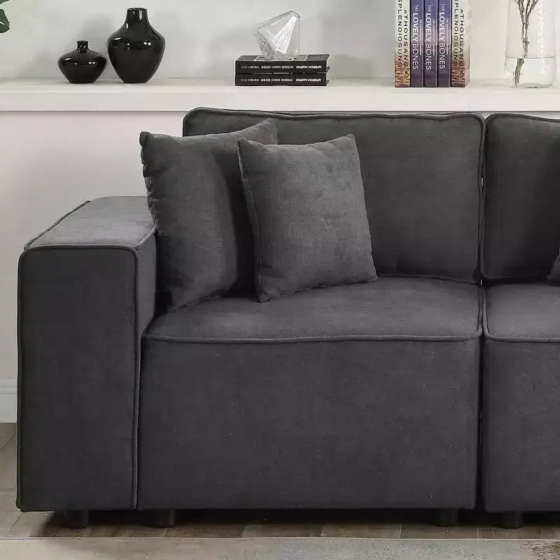 Fauteuil d'appoint rembourré de 71 cm en tissu gris Silvester - Acme Furniture : Structure en bois, aucun assemblage requis