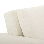 Canapé convertible Serta Aurora Boucle Ivoire : Chaise longue et grand lit, ressorts ensachés, pieds en bois d'hévéa