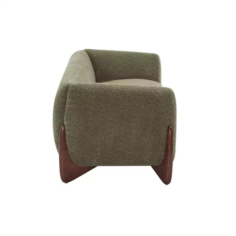 Christopher Knight Home Mia Canapé 3 places en tissu bouclé de 82,75 po vert olive