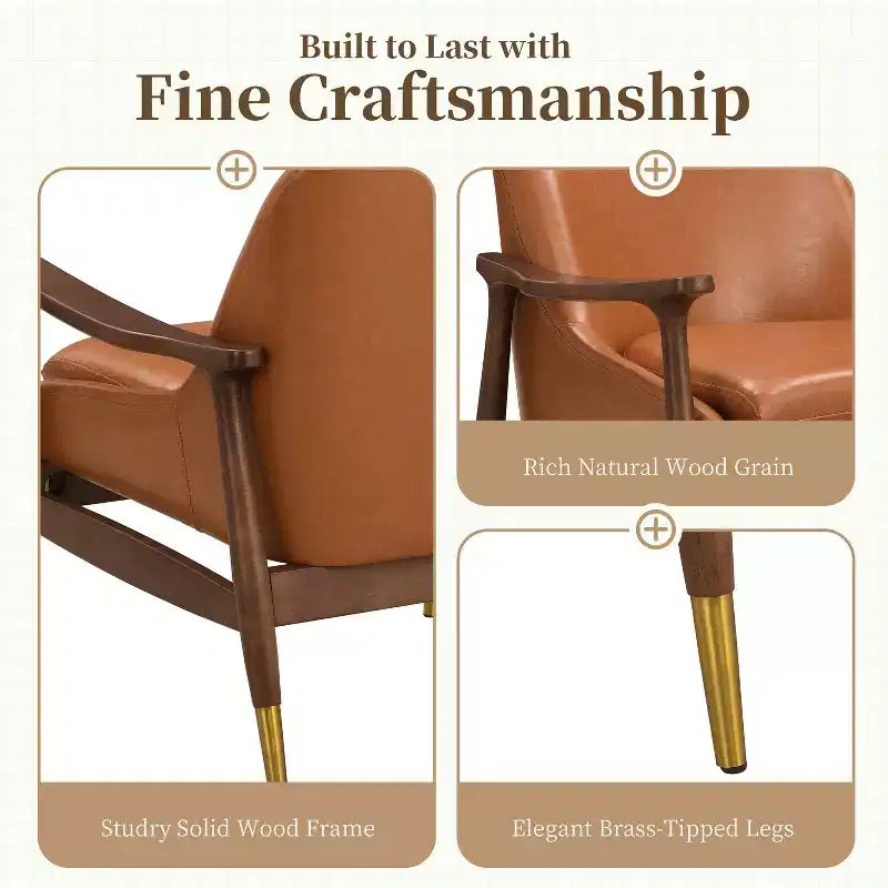 Christopher Knight Home Lot de 2 fauteuils d'appoint modernes Evelyn en similicuir et bois noir