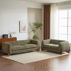 Christopher Knight Home Lucy Ensemble canapé 3 places et 2 places combinés, moderne et capitonné, vert