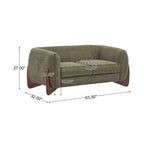 Christopher Knight Home Lucy Ensemble canapé 3 places et 2 places combinés, moderne et capitonné, vert