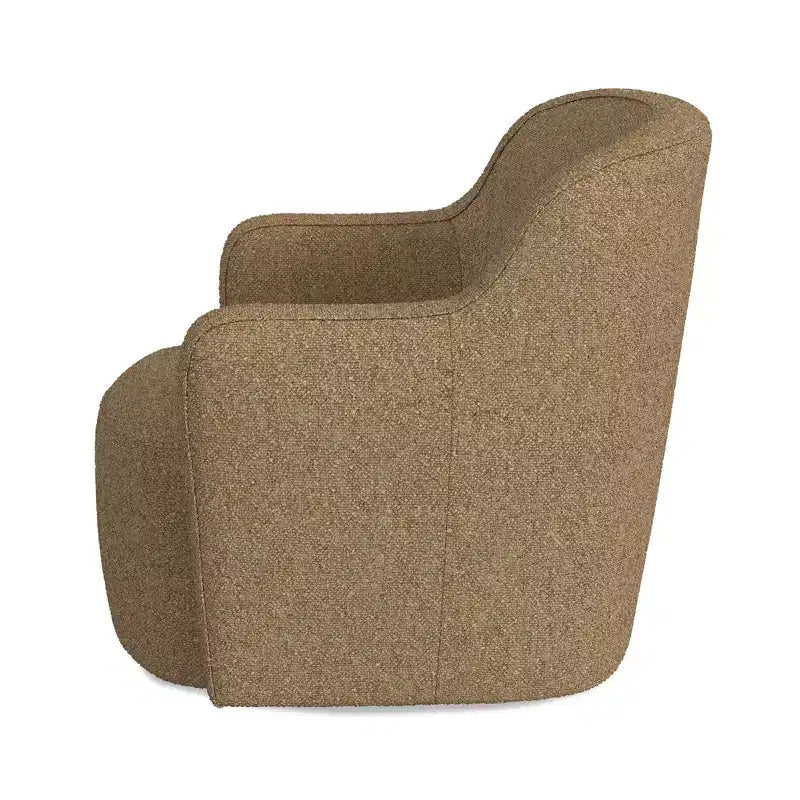 Fauteuil d'appoint pivotant HomePop en tissu rembourré beige clair
