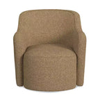 Fauteuil d'appoint pivotant HomePop en tissu rembourré beige clair