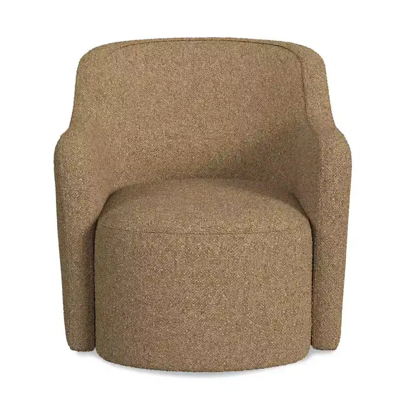 Fauteuil d'appoint pivotant HomePop en tissu rembourré beige clair