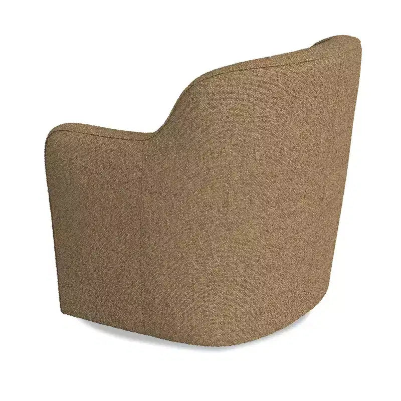 Fauteuil d'appoint pivotant HomePop en tissu rembourré beige clair