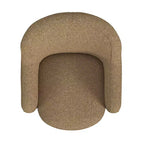 Fauteuil d'appoint pivotant HomePop en tissu rembourré beige clair