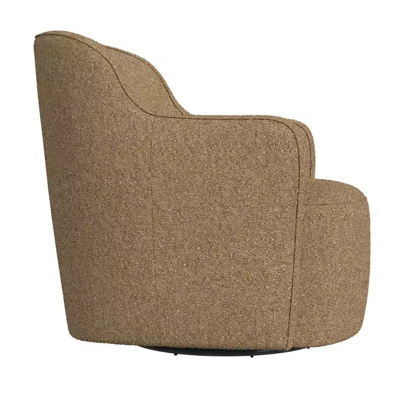 Fauteuil d'appoint pivotant HomePop en tissu rembourré beige clair