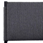 Linon Lot de 2 chaises pliantes modernes du milieu du siècle avec dossier en corde Thames et siège rembourré, noires : Bois d'hévéa, revêtement en polyester, aucun assemblage requis.