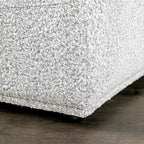 HOMES: Inside + Out Povoa Fauteuil moderne modulable sans accoudoirs Boucle avec dossier extensible Gris clair